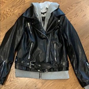 Vici faux leather bomber jacket
